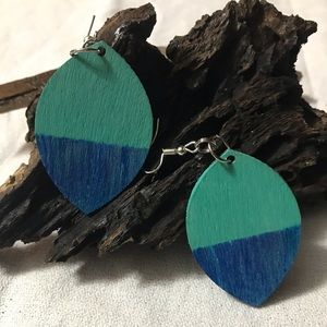 Hand Painted Abstract Earrings